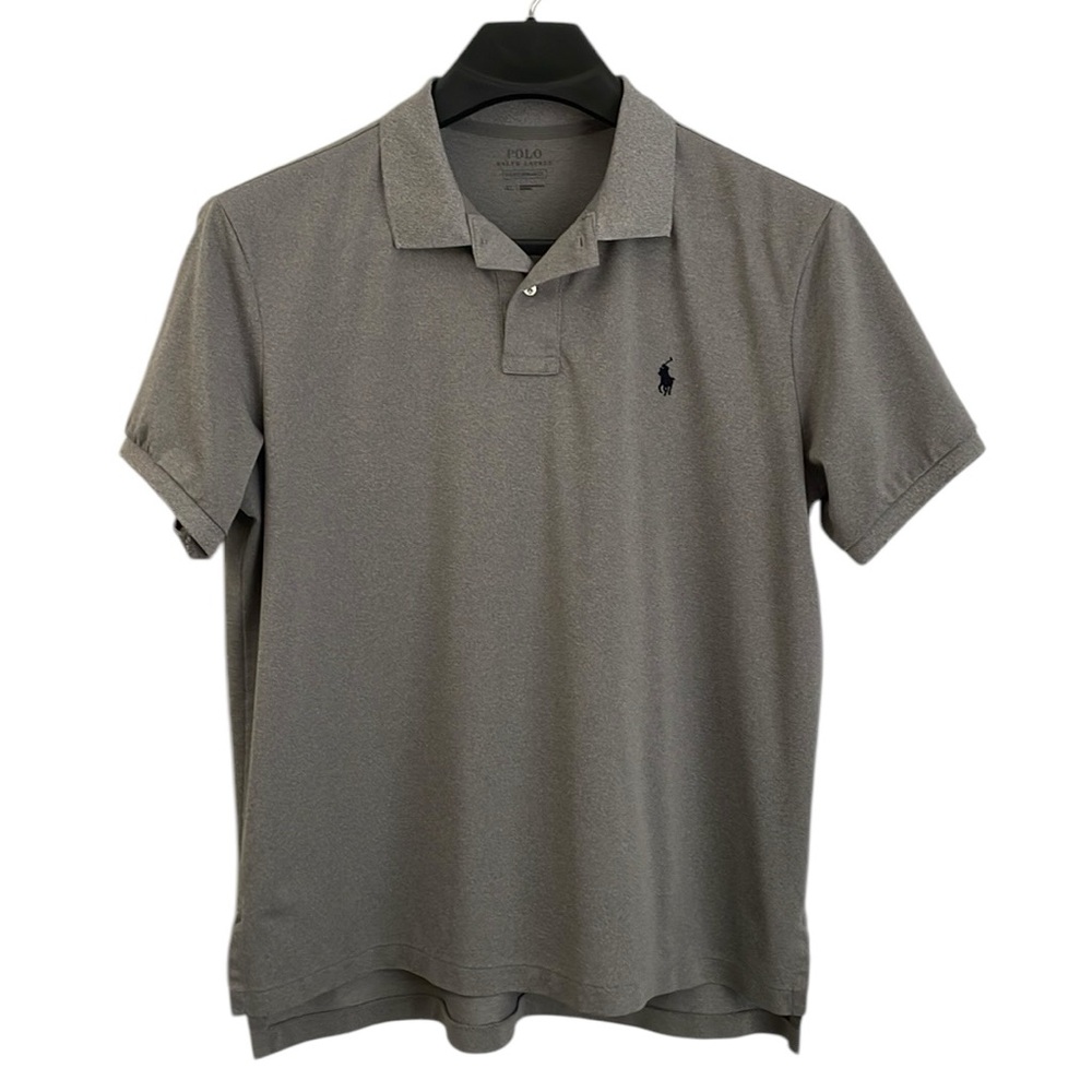 Polo Ralph Lauren performance men’s size XL gray‎ pique fabric polo shirt.